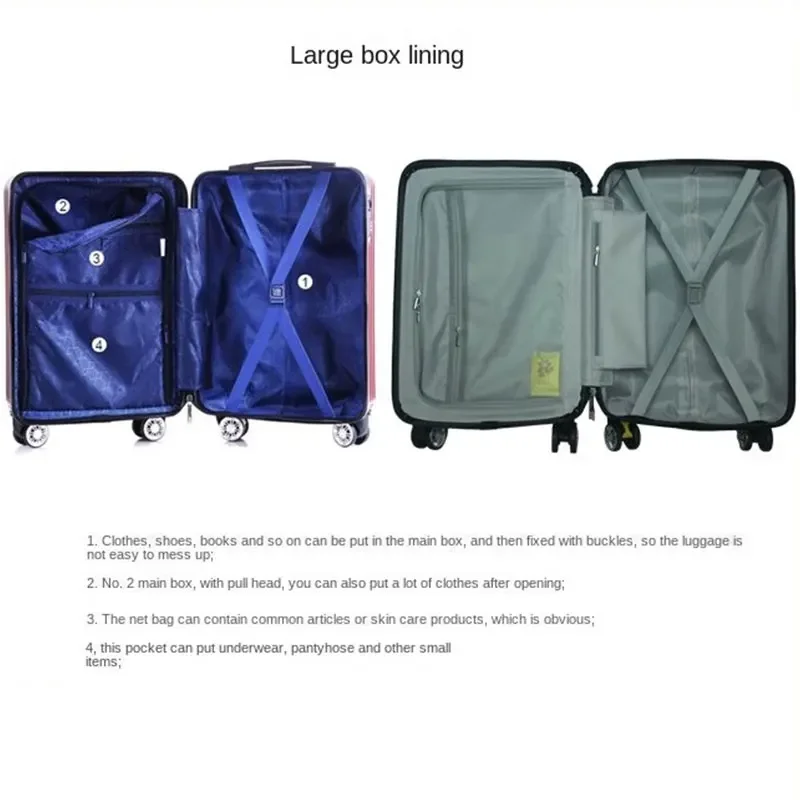 Children's Luggage 20 Inch Mount Boys and Girls Baby Zipper Combination Lock Pull Rod Case Travel Case Removable Suitcases