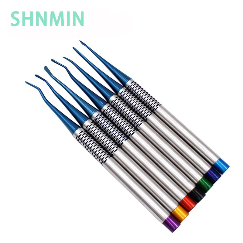 

7pcs Dental Titanium Alloy Dentist Tool Tooth Elevator Knife Extraction Minimally Invasive Implant Luxating Root