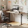 Standing Desk, Stand up Height Adjustable Home Office Electric Desk, 48 x 24 Inch Sit Stand Desk with Splice Board, Rustic Brown 1