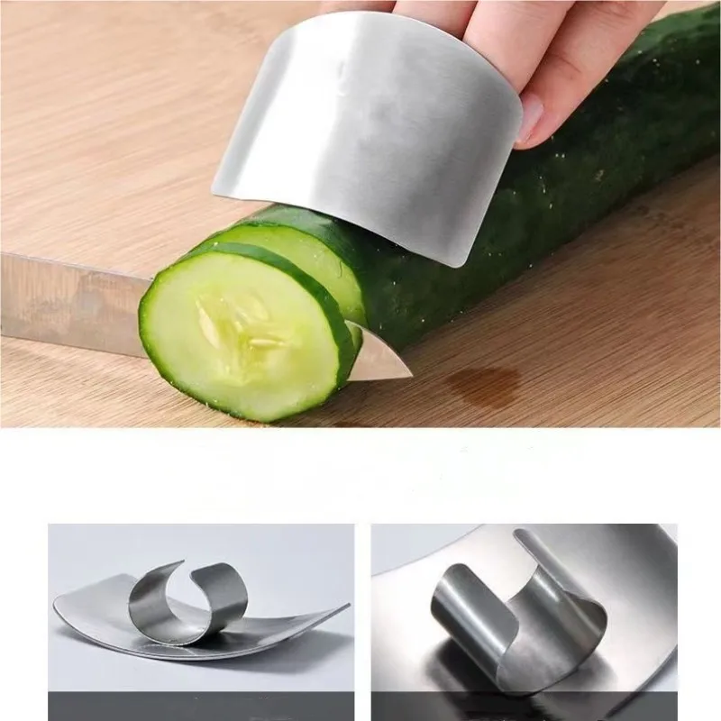 Kitchen Tool Accessories Stainless Steel Finger Guard Safety Vegetable Cutter Hand Guard Tool Kitchen Cut Finger Protector