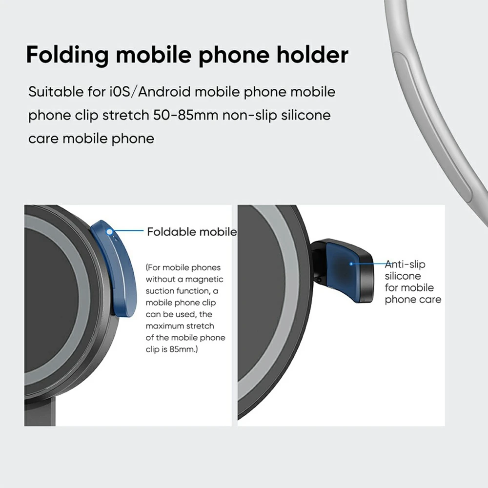 Amorus المغناطيسي الرقبة جبل حامل هاتف الإفراج الس...