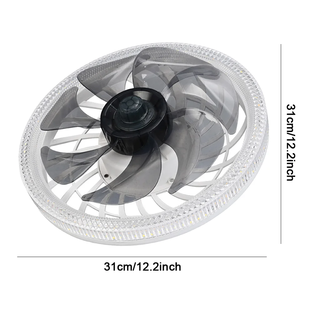 Silent Ceiling Fan Light Remote Control Dimmable AC 85V-265V