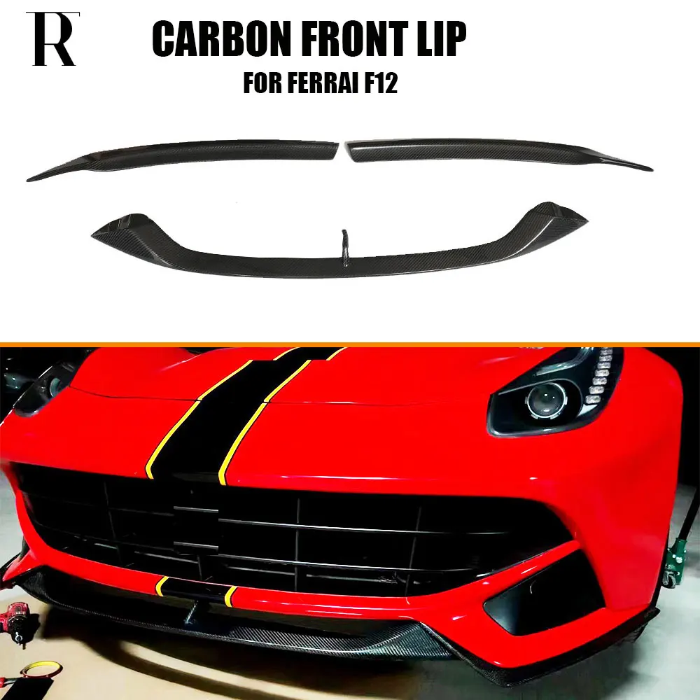 

RZA Style Real Carbon Fiber Front Bumper Chin Lip Splitter Spoiler for Ferrari F12 Berlinetta 2013 - 2017
