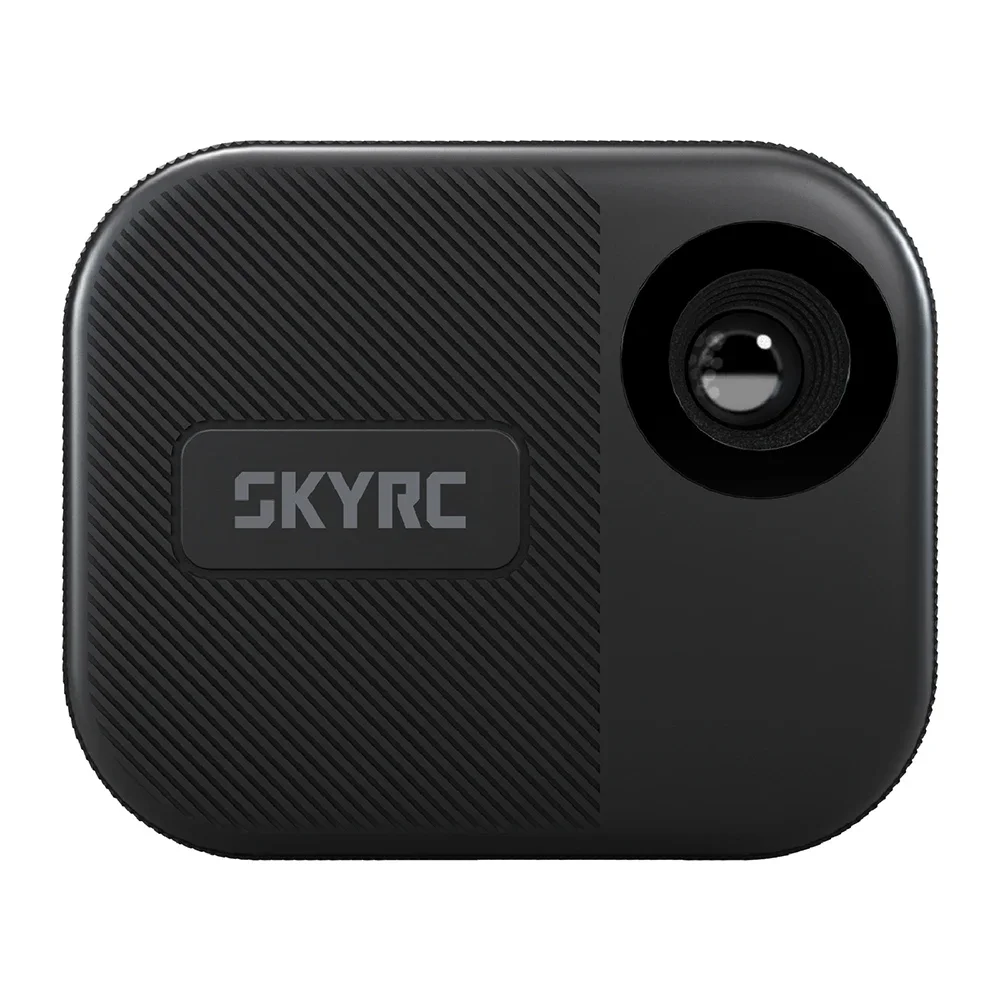 Image thermique capturée par la caméra SkyRC ITV500 Mini HeatVision montrant les variations de température d'un bâtiment.