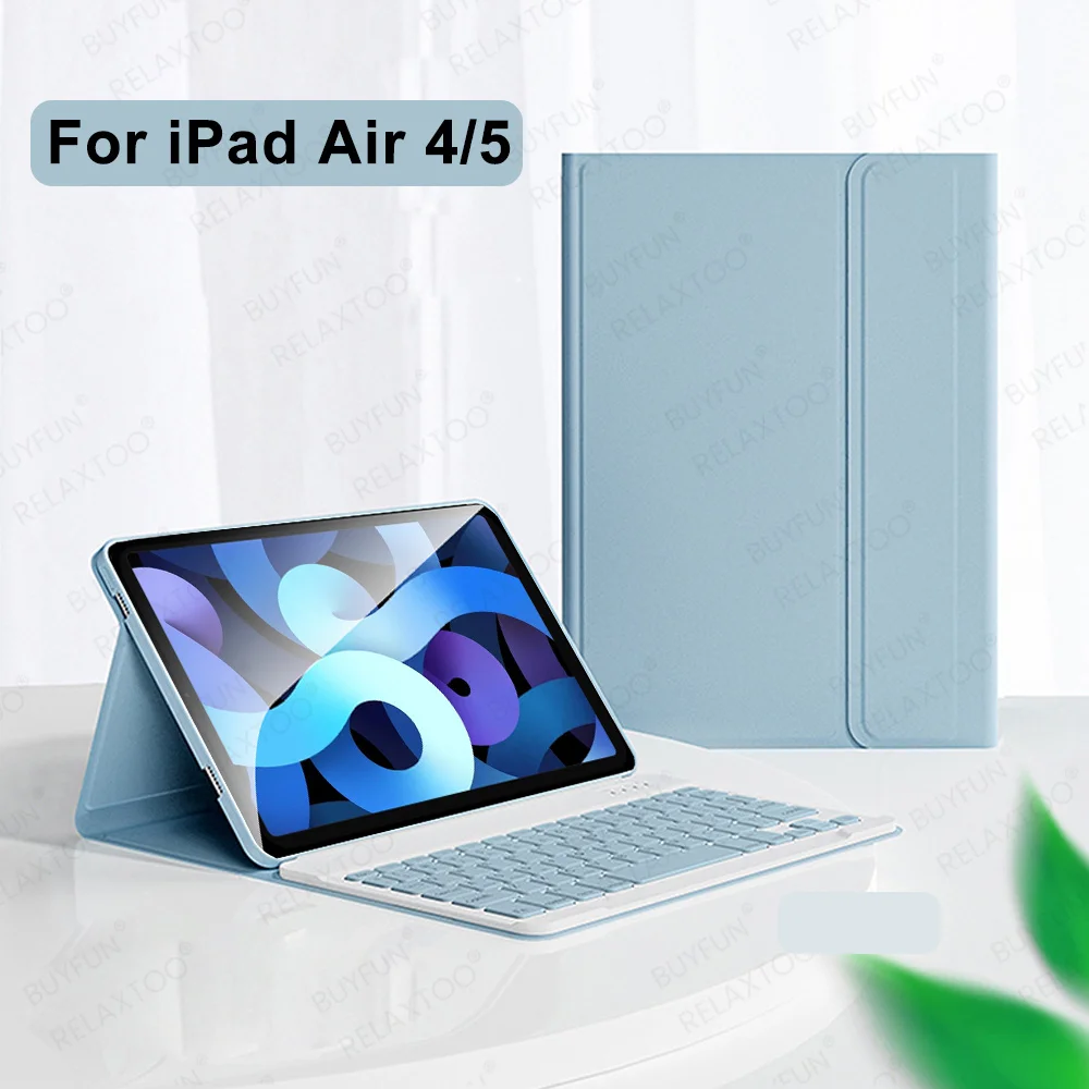 

Для iPad Air 4-го 5-го поколения 10,9 Клавиатура чехол iPadAir 4 5 Gen 2022 2020 умный чехол с ручкой слот Магнитная беспроводная клавиатура