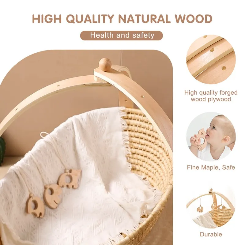 Play Gym Frame Baby Activity Wooden Fitness Frames Play Gym Mobile Suspension Baby Room Decoration Newborn Accessories