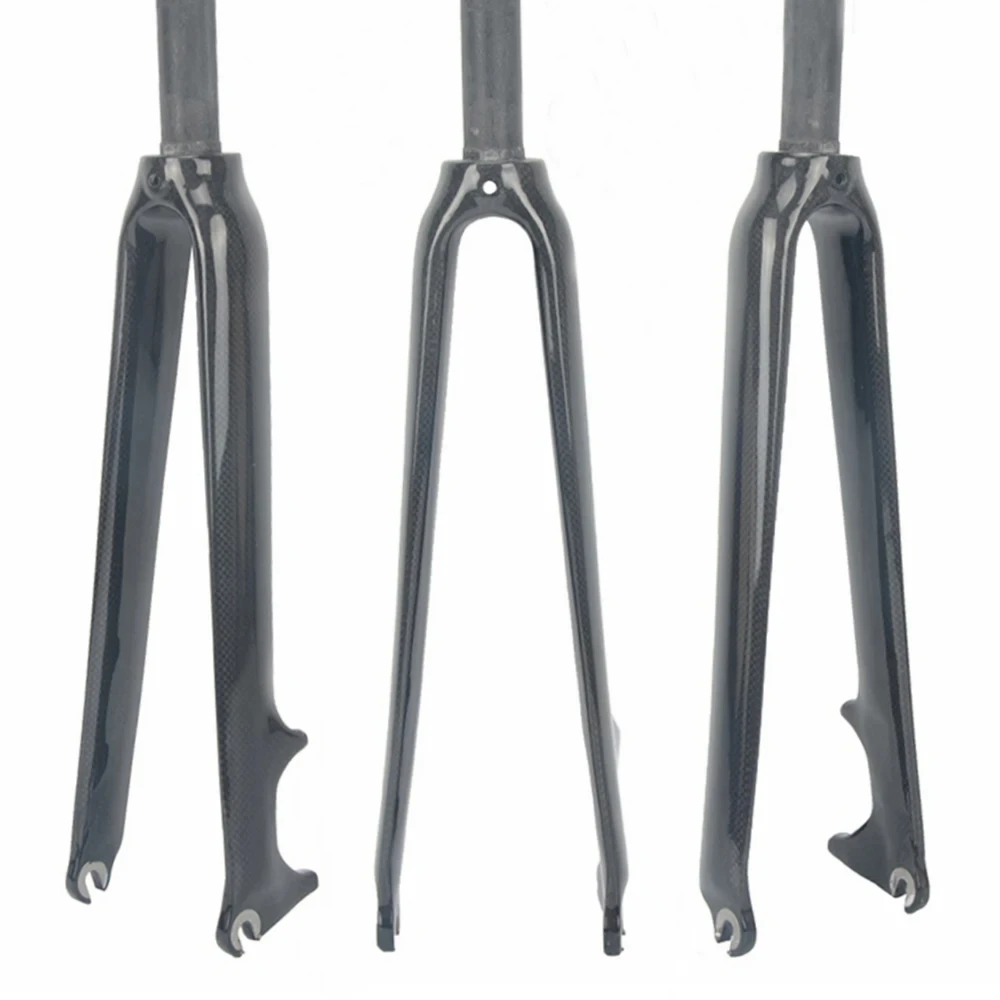パーツ 700c fork Road Bicycle Front Fork Bike Parts 700C Carbon Fiber Rigid Fork
