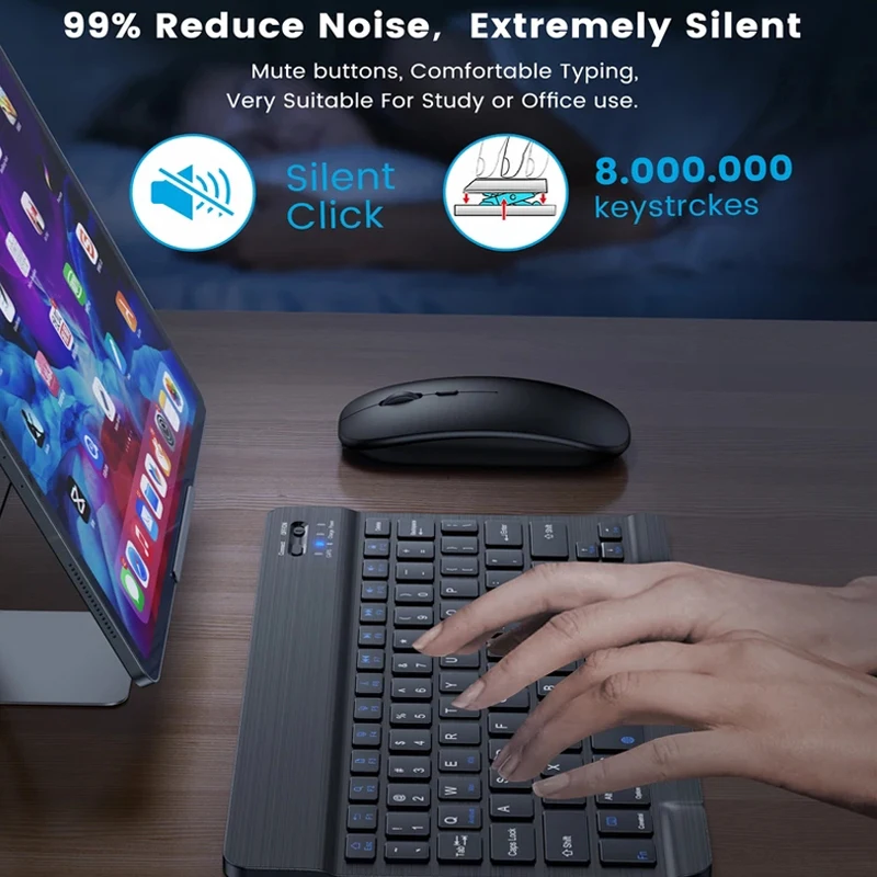 Mini Wireless Bluetooth Keyboard Set 4