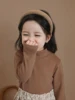 1-9Years Toddler Kids Turtleneck Long Sleeve Base Tops Infant Soft Full Tees Children Solid t Shirt 4