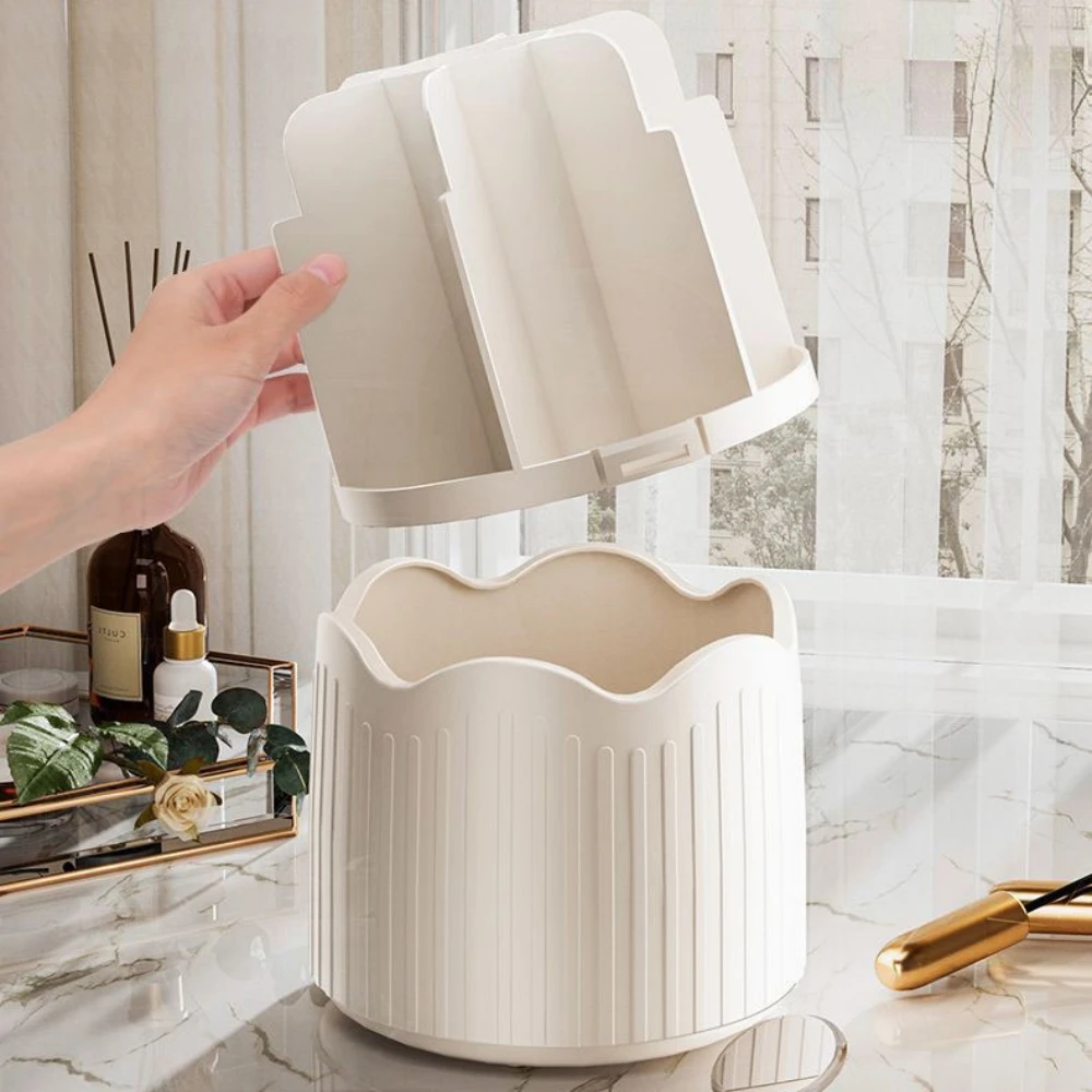 Makeup Brush Holder with Lid 360 Rotating Makeup Brush Holder Organizer for Vanity Desktop Countertop Dresser Table 5