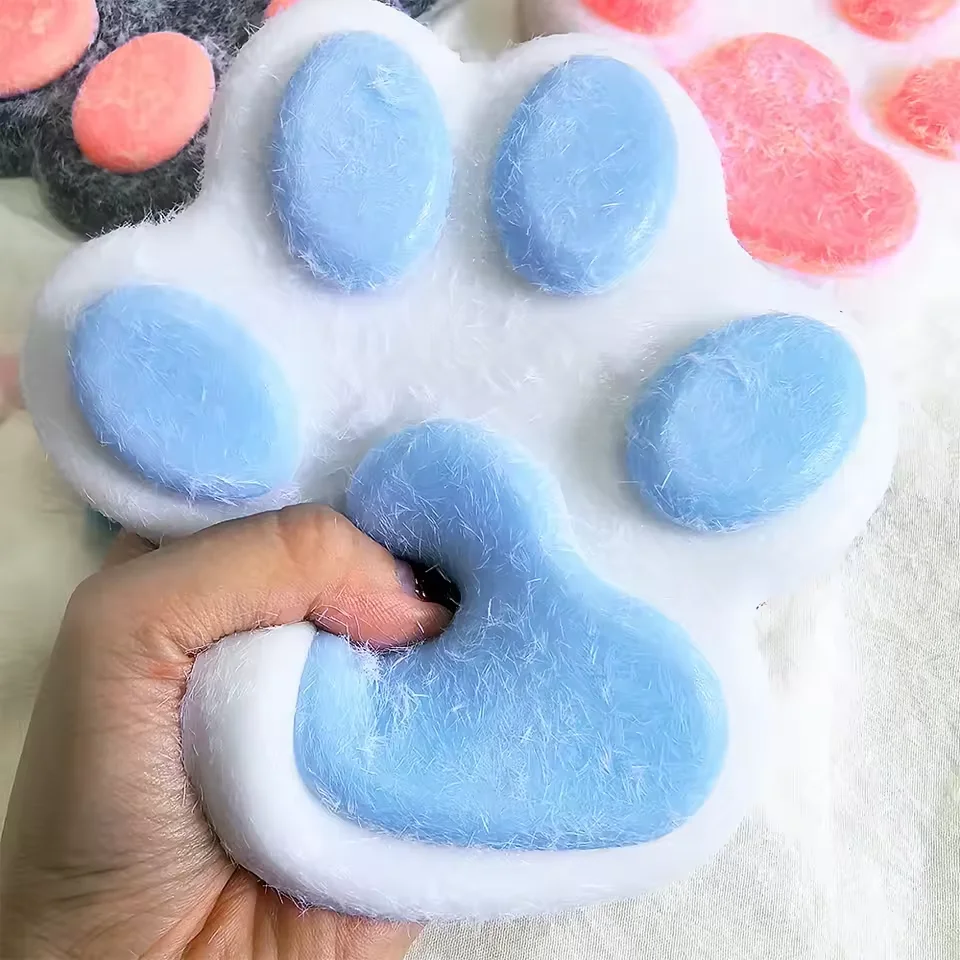Large Cat Paw Squishy Fidget Toy Relief Relax Soft Squeeze Toy Pinch Decompression Slow Rebound Stress Relief Cute Cat Claw stress relief toys,mochi squishy toy,fidget toys
