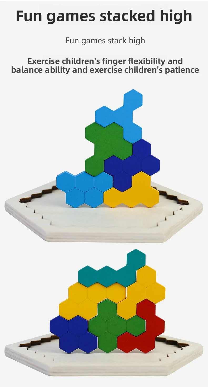 Montessori Holzpuzzles Vorschule Tangram Board Form Match Puzzle Gehirn IQ Testspiel Lernspielzeug für Kinder – Detail 9