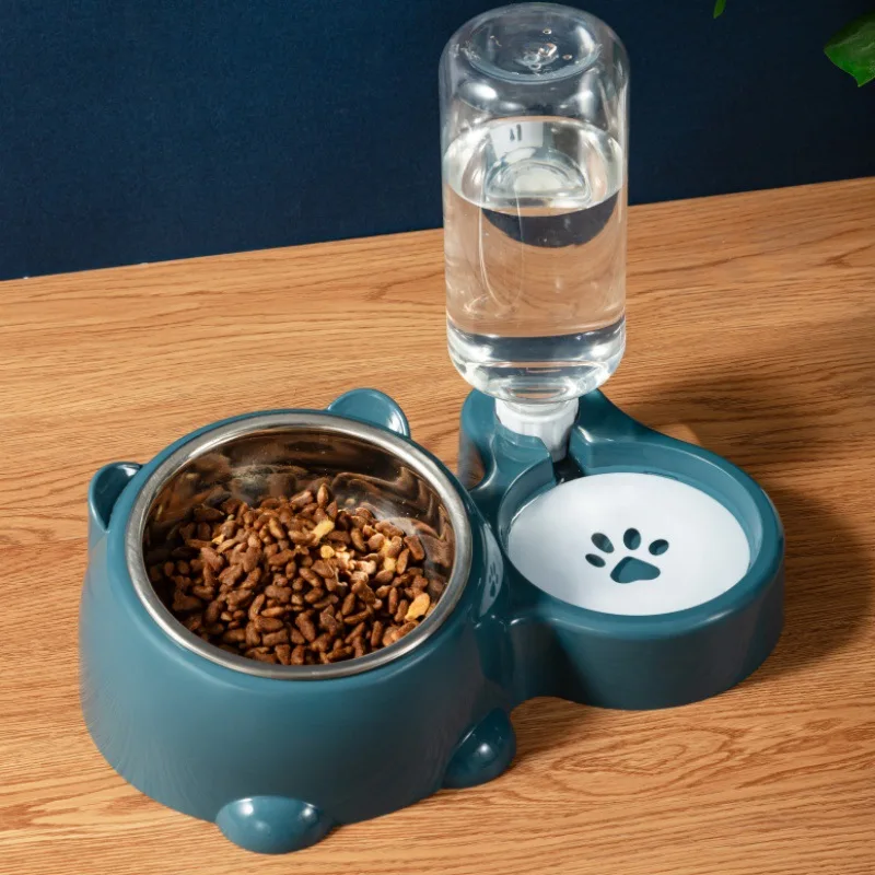 Cat Bowl 2-in-1 Drinking Water Dog Food Pot Water Bowl Rice Pot Pet Supplies Cat Bowl Pet Drinking Water Feeding Integration Cat Bowl 2-in-1 Drinking Water Dog Food Pot Water Bowl Rice Pot Pet Supplies Cat Bowl Pet Drinking Water Feeding Integration