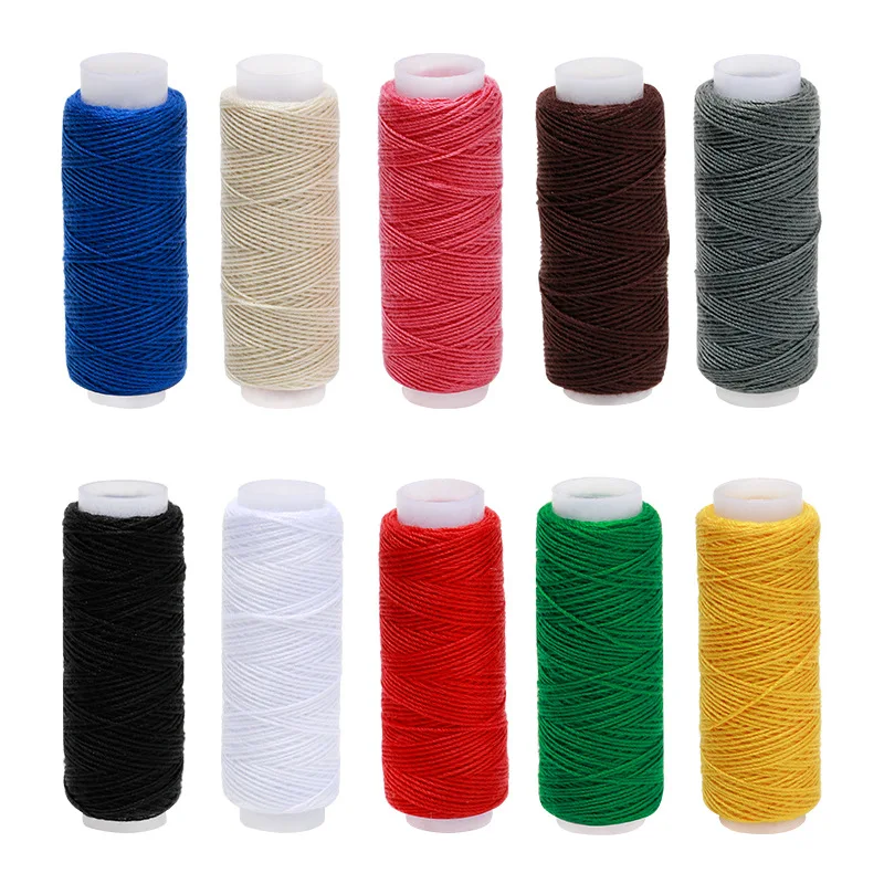 10Pcs 20S/3 데님 바느질 스레드 롤 두꺼운 청바지 캔버스 가방 바느질을위한 혼합 색상 스레드 100% 폴리 에스터 소파 바느질 용품