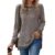 Women Casual Long Sleeve Shirts Crewneck Pullover Tunic Top Autumn Colorblock Side Split Loose Sweatshirt Streetwear 9