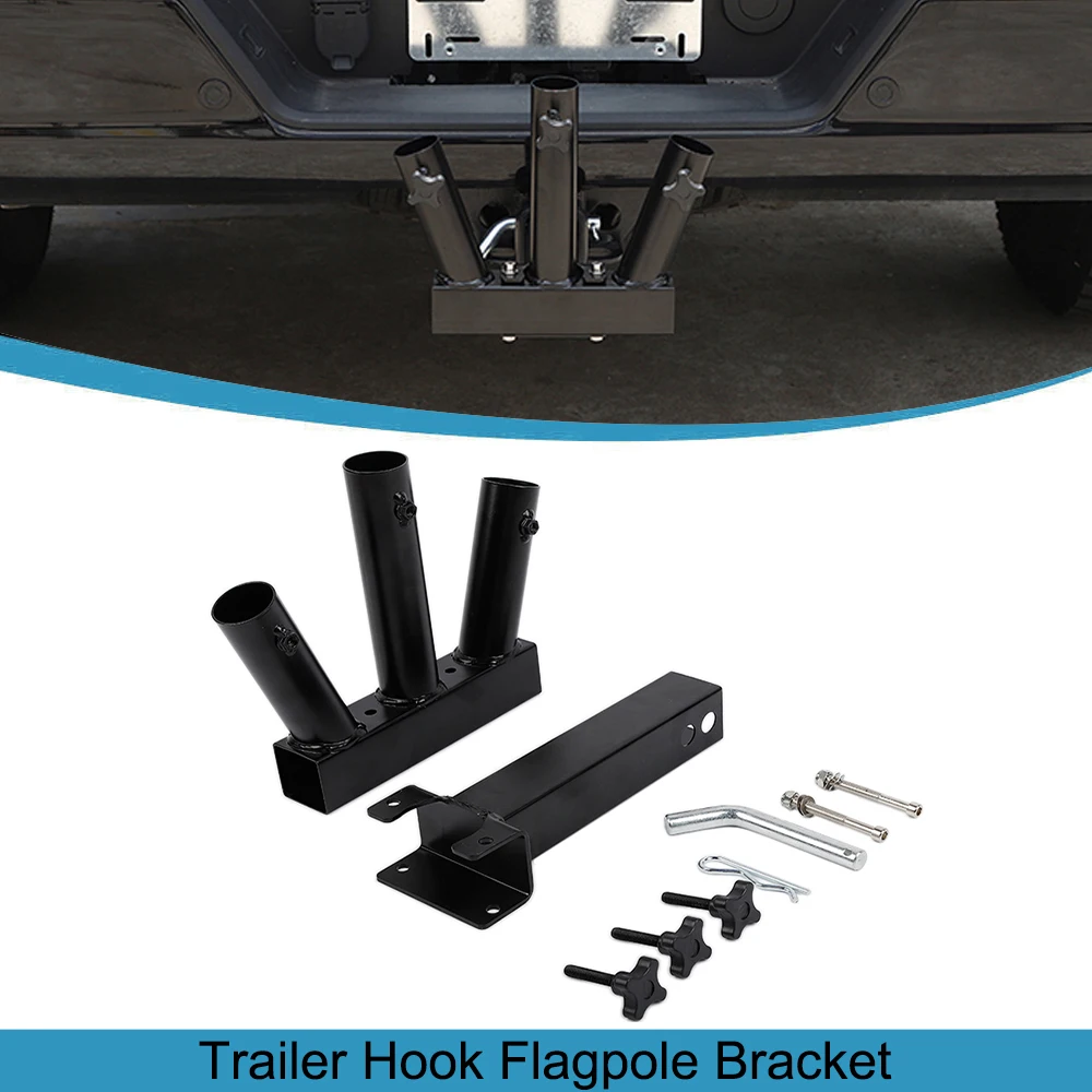 

Car Trailer Hook Tailgate Flagpole Holder Bracket for Jeep Wrangler TJ JK JL Gladiator JT 1997-2024 Exterior Accessories Black