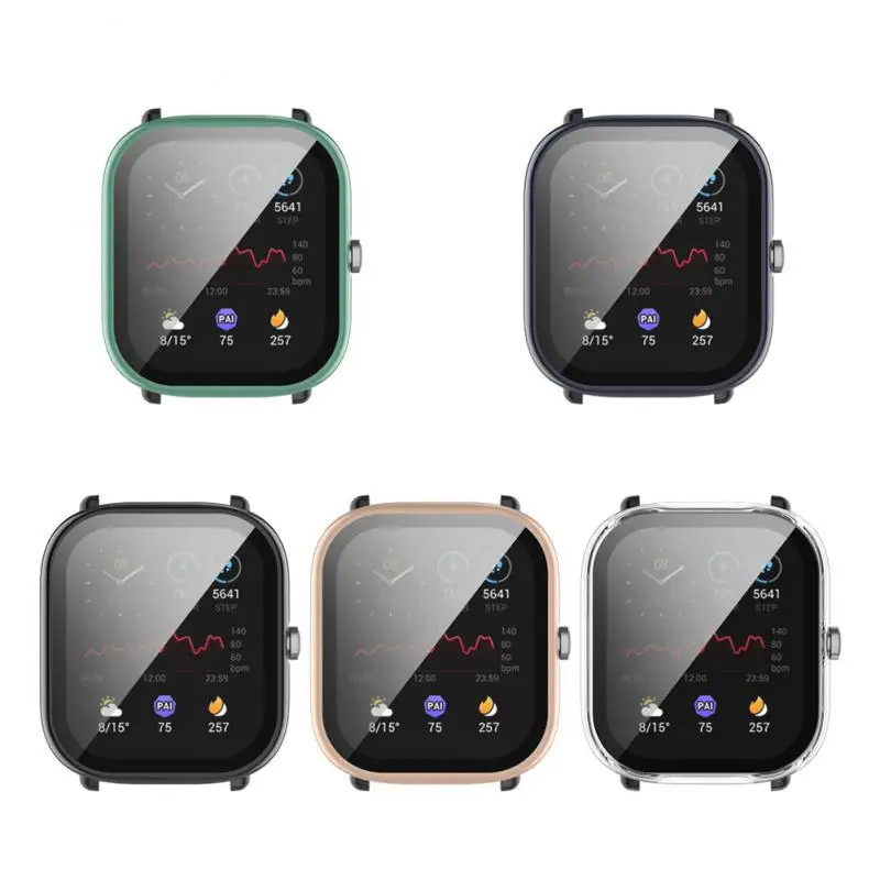 For AMAZFIT GTS2 Mini Case PC Tempered Glass Protective Frame Bumper For Huami Amazfit Smart Bracelet Protector Cover Cases