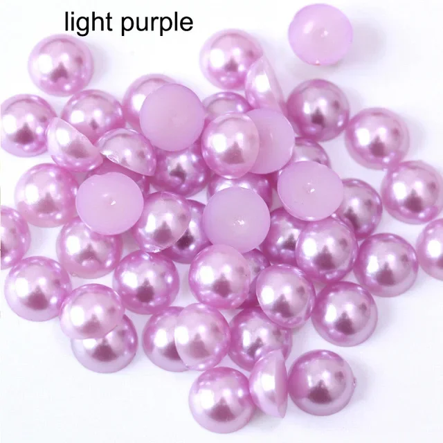 Colorful Imitation Pearl Flatback Beads for Nail Art and DIY Crafts