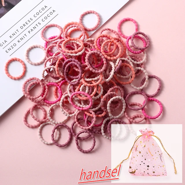 100PCS/Set Girl Hair Ring Children Ponytail Elastic rubber band hair band Hair Accessories girl Headband Scrunchie Headdress Set 100pcs-13