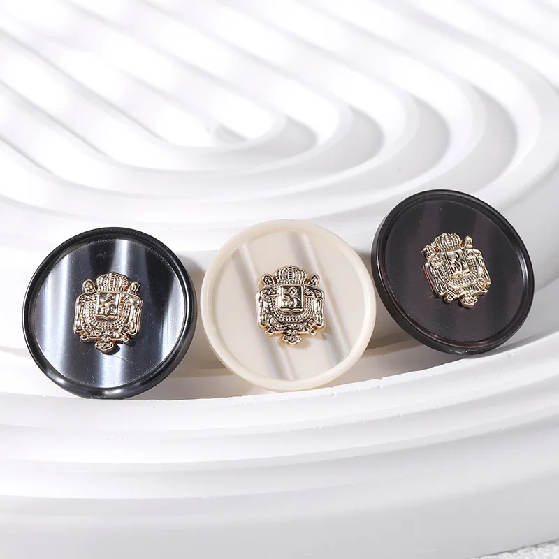 금속 작은 아로마 스타일 라운드 송진 버튼 트위드 코트 점퍼 버튼, 섬세한 세트 트렌치 코트 장식 버튼 액세스, 10 개