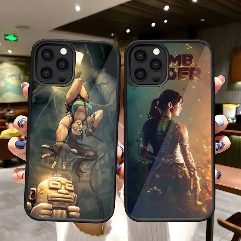 Funda De Teléfono Tomb Raider Pc + Tpu Para Iphone 14 Pro Max 11 13 12 Mini 6S 7 8 Plus X Xs Xr Funda Trasera A Prueba De Golpes