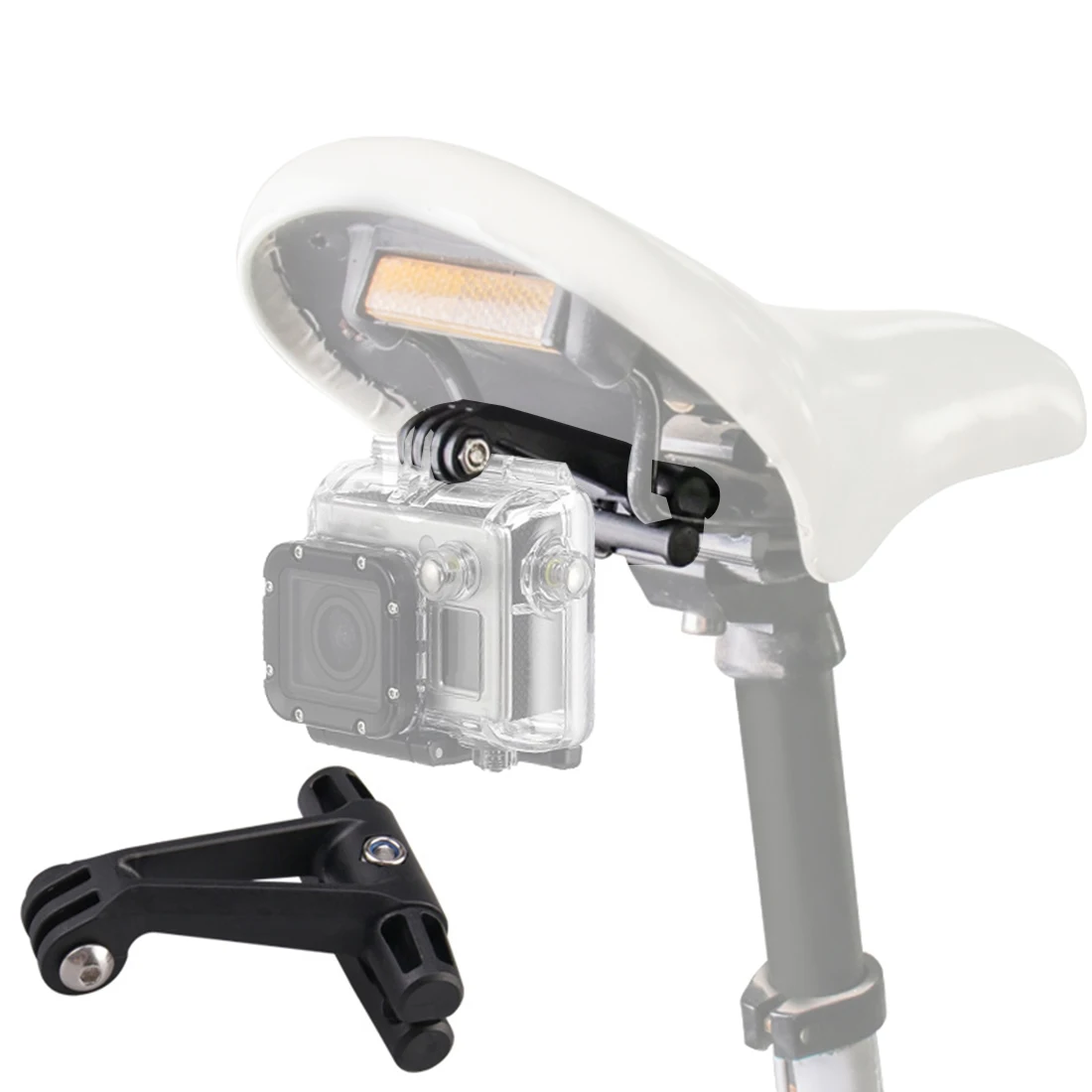 Bicycle Saddle Rail Seat Lock Practical Clip Mount Camera Stabilizer For GoPro H