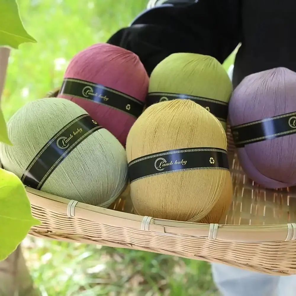 Soft Pure Silk Silk Cotton Yarn Thin Lace Knitting Supplies Crochet Yarn Hand Knitting Yarn For Crocheting Knit Sweater Shawls 3