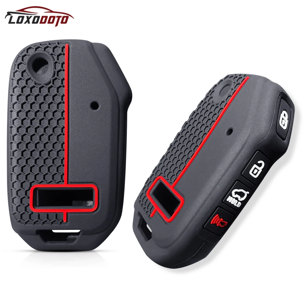 Custodia Protettiva In Silicone Per Chiave Auto Kia - 2 Pezzi Nero, Compatibile Con Sportage, Seltos, Niro, Telluride