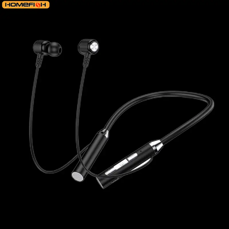 9D Bluetooth Earphones Wireless Headphones Magnetic Sport Neckband Neck-hanging TWS Earbuds Wireless Blutooth Headset with Mic - Image 3