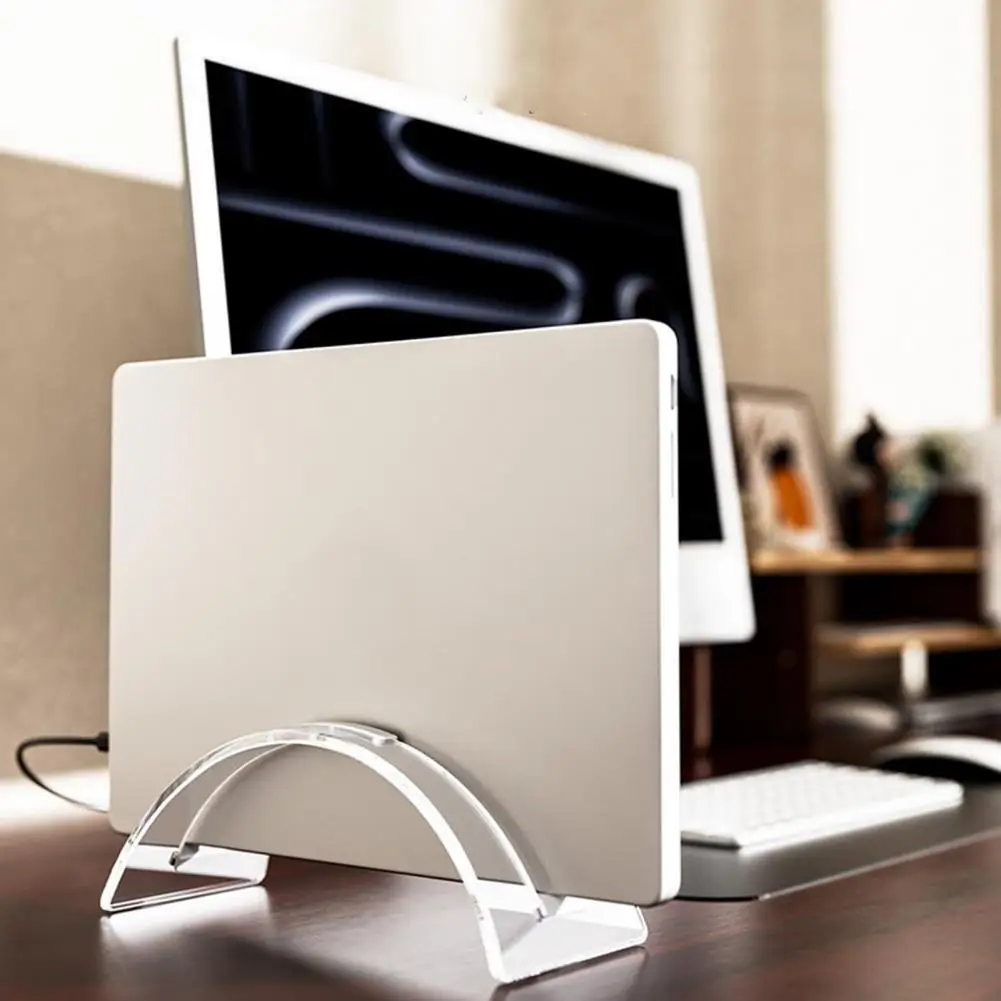 Acrylic Desktop Stand Acrylic Vertical Laptop Stand with High Stability Strong Load-bearing Capacity for Personal for Organized