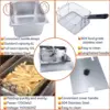 Commercial Deep Fryer with Basket, 3400W 12.7QT/12L, Detachable Large Capacity Stainless Steel Countertop Electric Oil Fryer wit 3