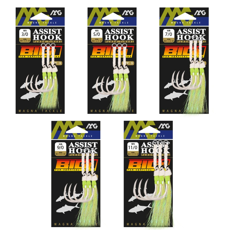 Fishing Hooks MAG Strong BG1-GT Single Jig 3/0-11/0