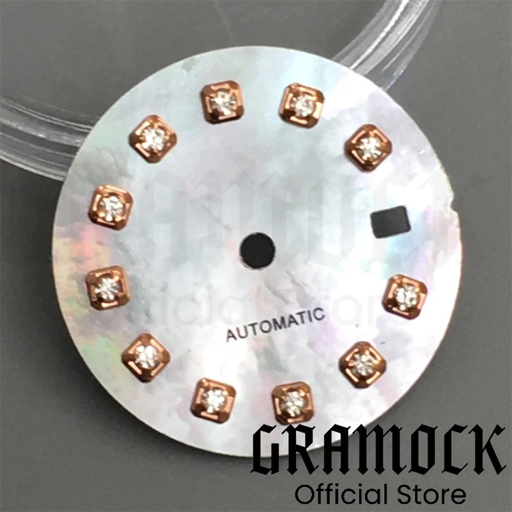 Multicolor Sunburst Gradient Watch Dial with Diamond Markers and Date Window for Automatic Women's Watch