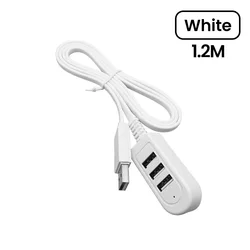 Multi - Function High - Speed USB Hub Splitter with Charger - 3 - in - 1 Design (1.2m white)