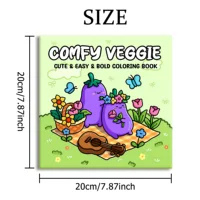 COMFY VEGGIE Bold-easy Patterns Coloring Book for Adults Cute Drawing Book Perfect Gift for Party and Birthday 2