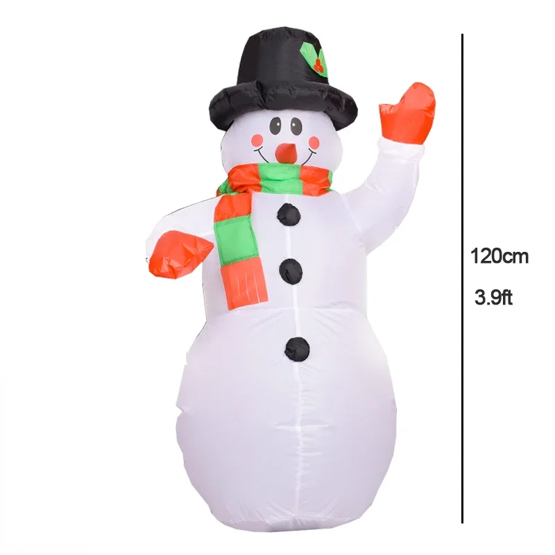 Christmas Inflatable Snowman with Colorful Rotating LED Lights Blow Up Snowman Outdoor Lawn Yard Garden Xmas Holiday Decorations 6