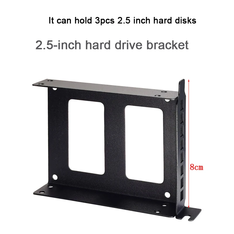 Supporto per vassoio per disco rigido da 2,5 "a 3,5" per PCI SSD HDD Adattatore per staffa di montaggio in metallo Staffa per vassoio per disco rigido Adattatore per disco rigido
