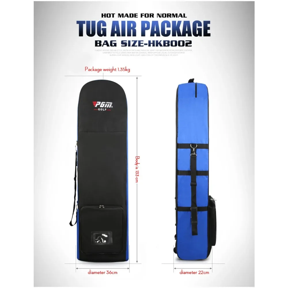 PGM Golf Aviation Bag Large Capacity Storage Foldable Airplane Travelling with Silent Wheels Golf Club Bag golf club bag