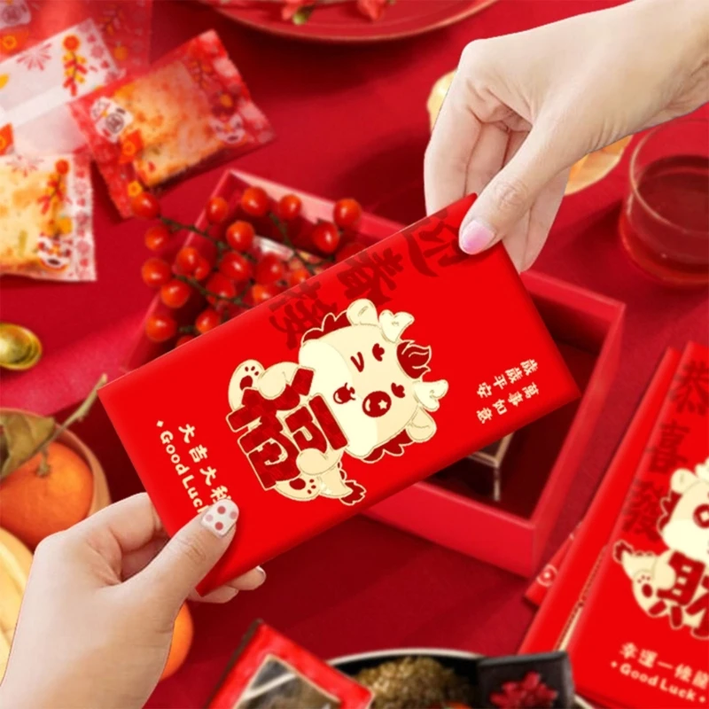 

Traditional Red Packet Luck Money Bag Festive 2024 New Year Gift for Children