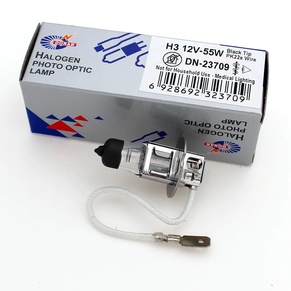 DN-23709 H3 12V 55W JA12V-55WD PKX22S Black Coated Black Tip Top halogen bulb Belmont Dental Chair Surgical Lamp