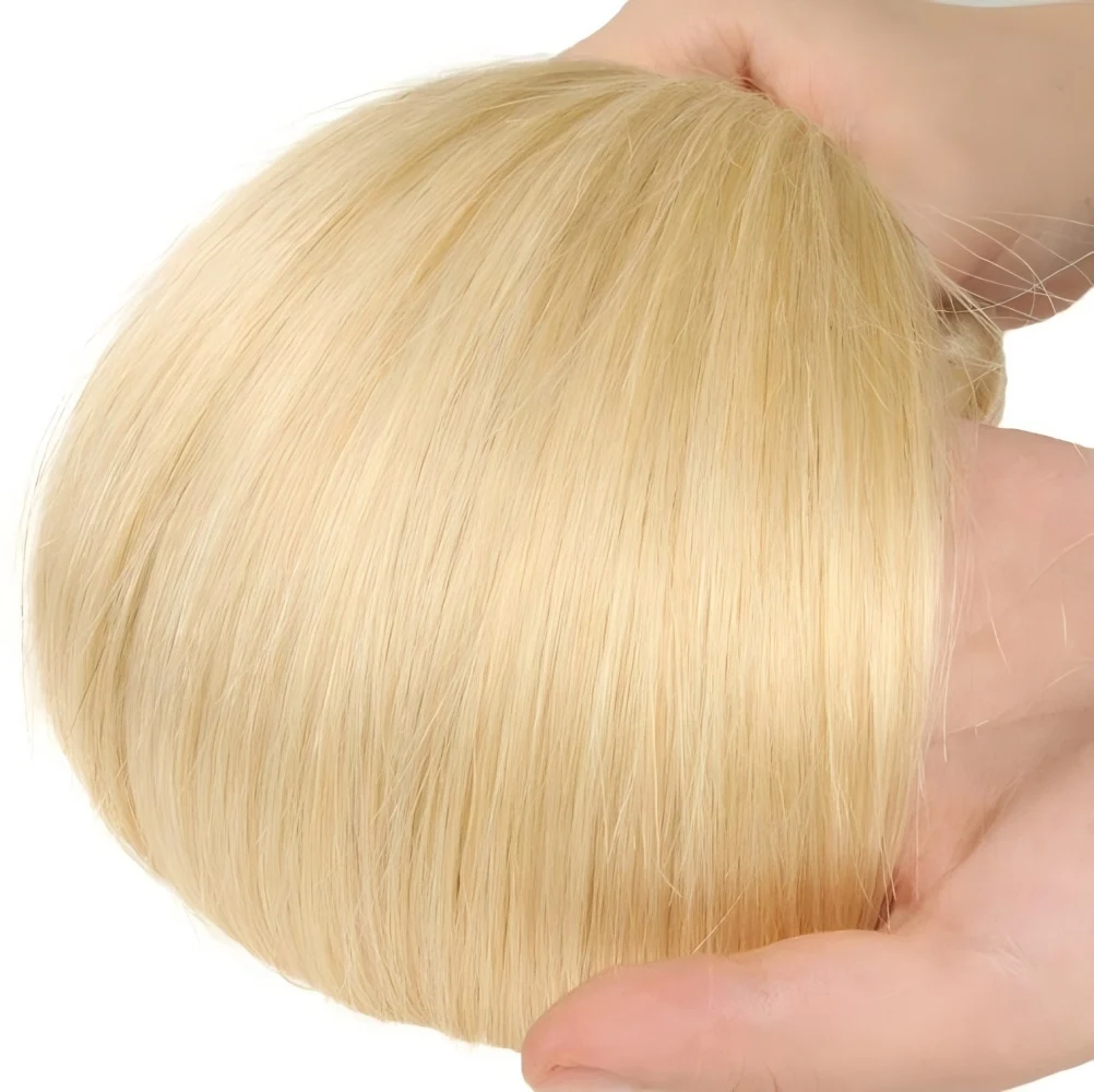 #613 Blonde Human Straight Hair Bundles Honey Blonde Bundles Brazilian Hair Weave Human Remy Hair Extension Double Weft 3