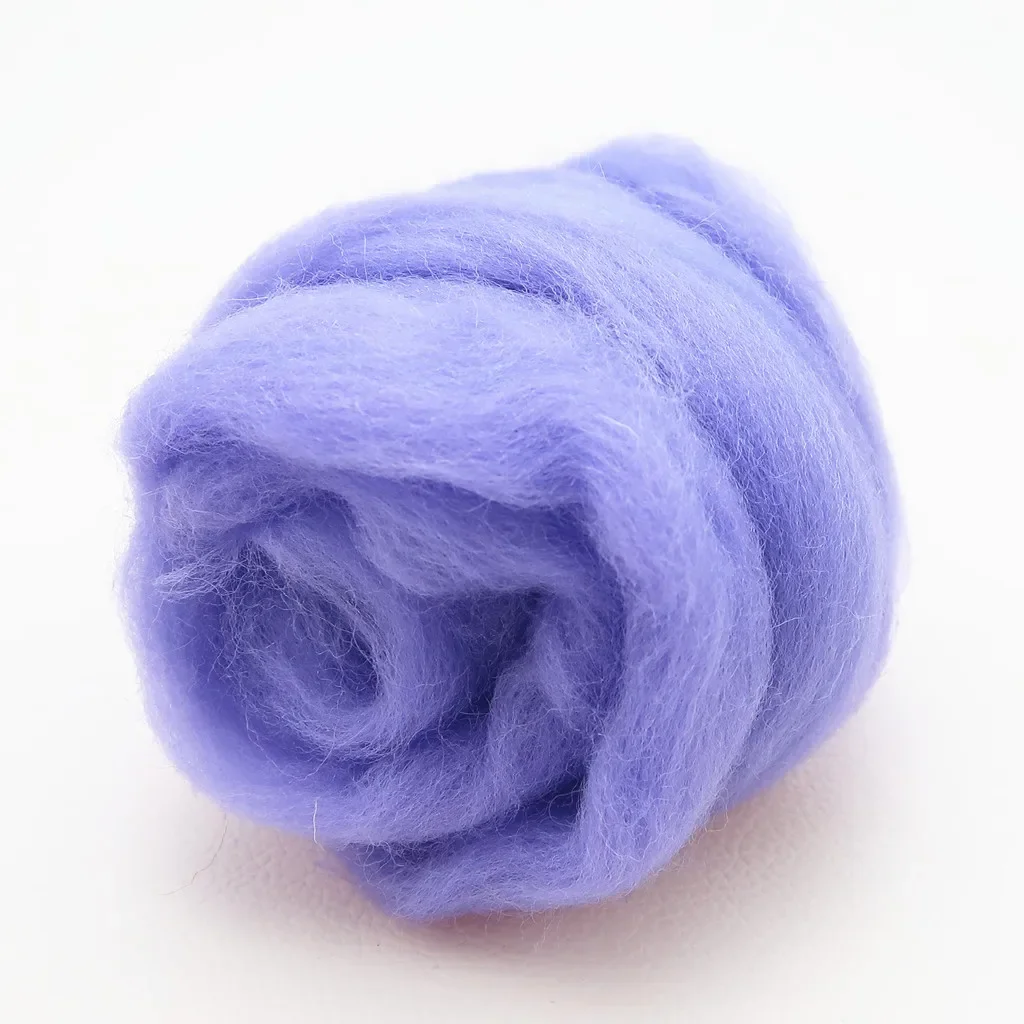 66S Purple Color Series Wool Fibre  for Needle Felting Wet Felting Wool Felting Handmade Spinning DIY Craft Materials