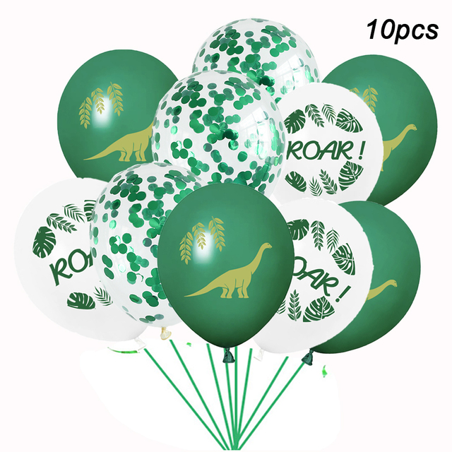 12inch Dinosaur Latex Balloons Tropical Jungle Wild Animal Confetti Balloon Birthday Baby Shower Party Decoration Supplies