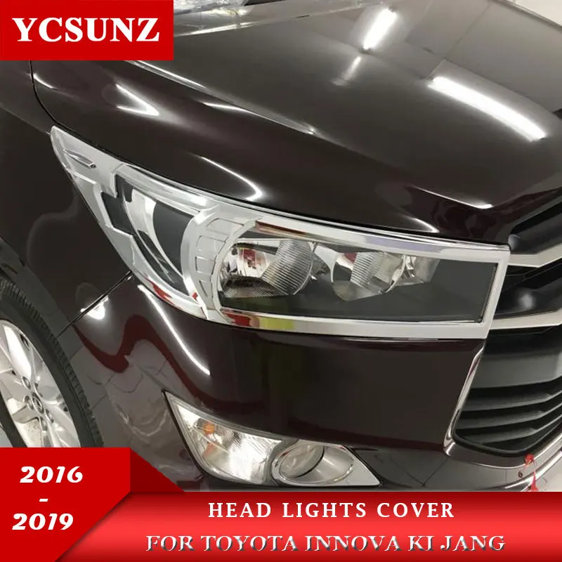 

2016-2019 Head Lights Cover For Toyota Innova Ki Jang 2016 2017 2018 2019 Accessories Headlights Lamp Hood Parts Ycsunz
