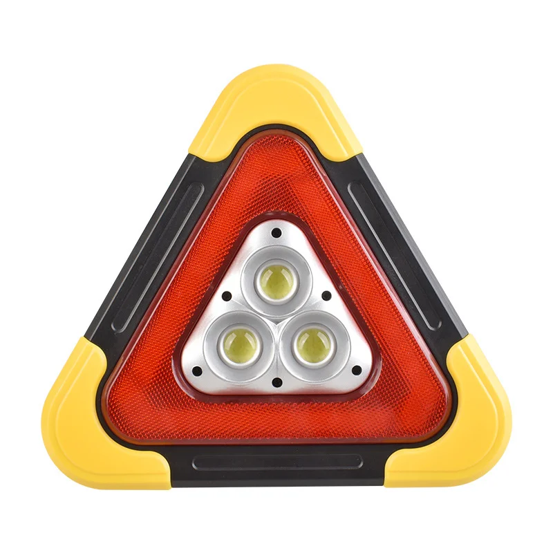 Portable Three-in-one Car Emergency Breakdown Warning Triangle Car Tripod LED Lighting USB Charging Port