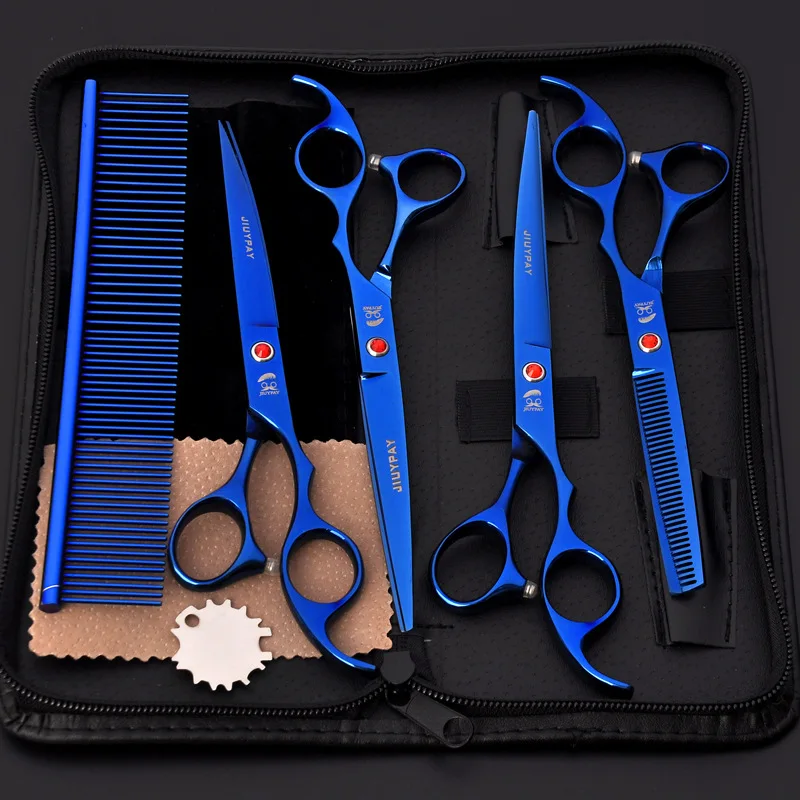 Professional Grooming Shears For Dogs Pet Hair Grooming Scissors Kit with Safety Round Tip dog grooming scissors dog grooming scissors kit