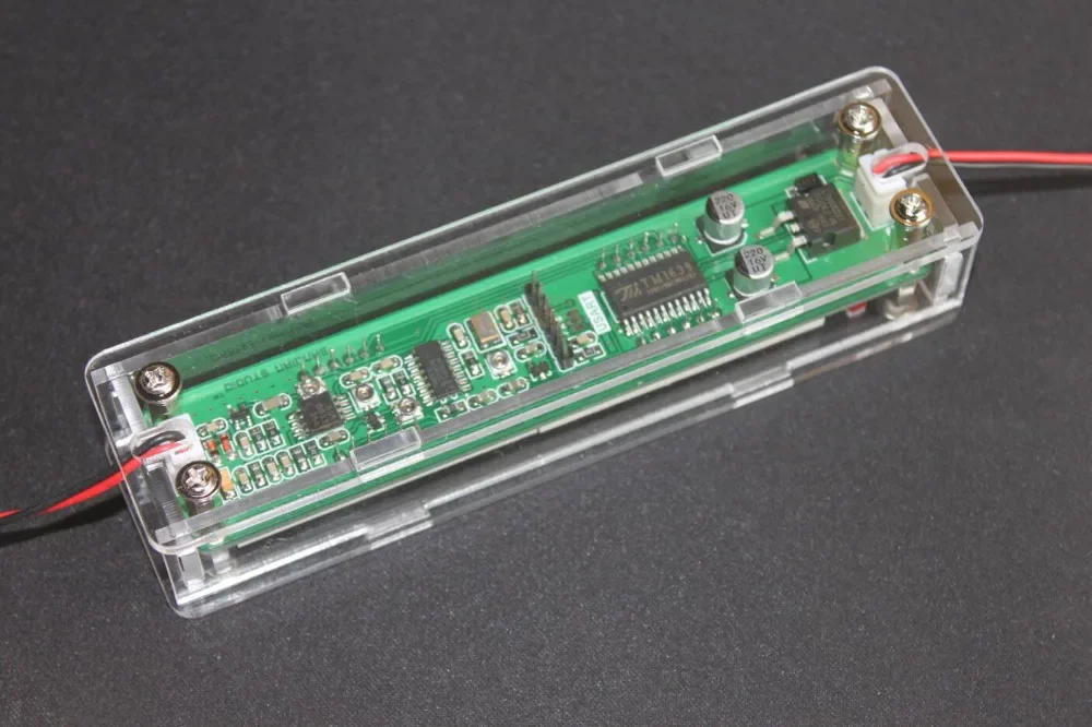 Frequency Counter DC 9-15V Digital Cymometer RF Signal 8 Digits 0.56"LED 0.1MHz~60MHz 20MHz~2.4GHz Frequency Counter with Transparent shell