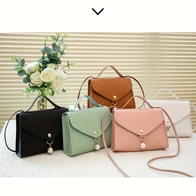 Borsa a tracolla da donna con perline e tracolla regolabile_voghion.com