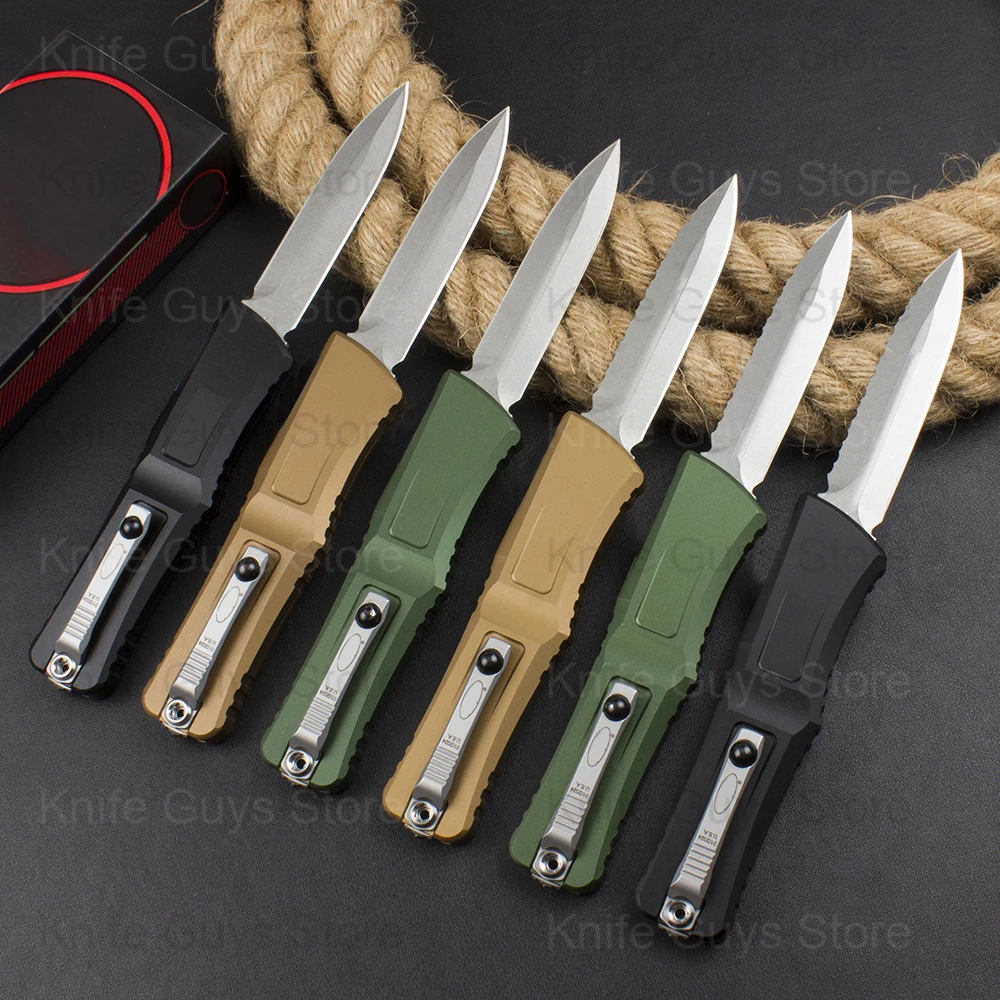 

Micro OTF Tech Knife Combat Troo Series D2 Steel Serrated Edge Aluminum Alloy and Ultem Handle Outdoor Self Defense Pocket Knife