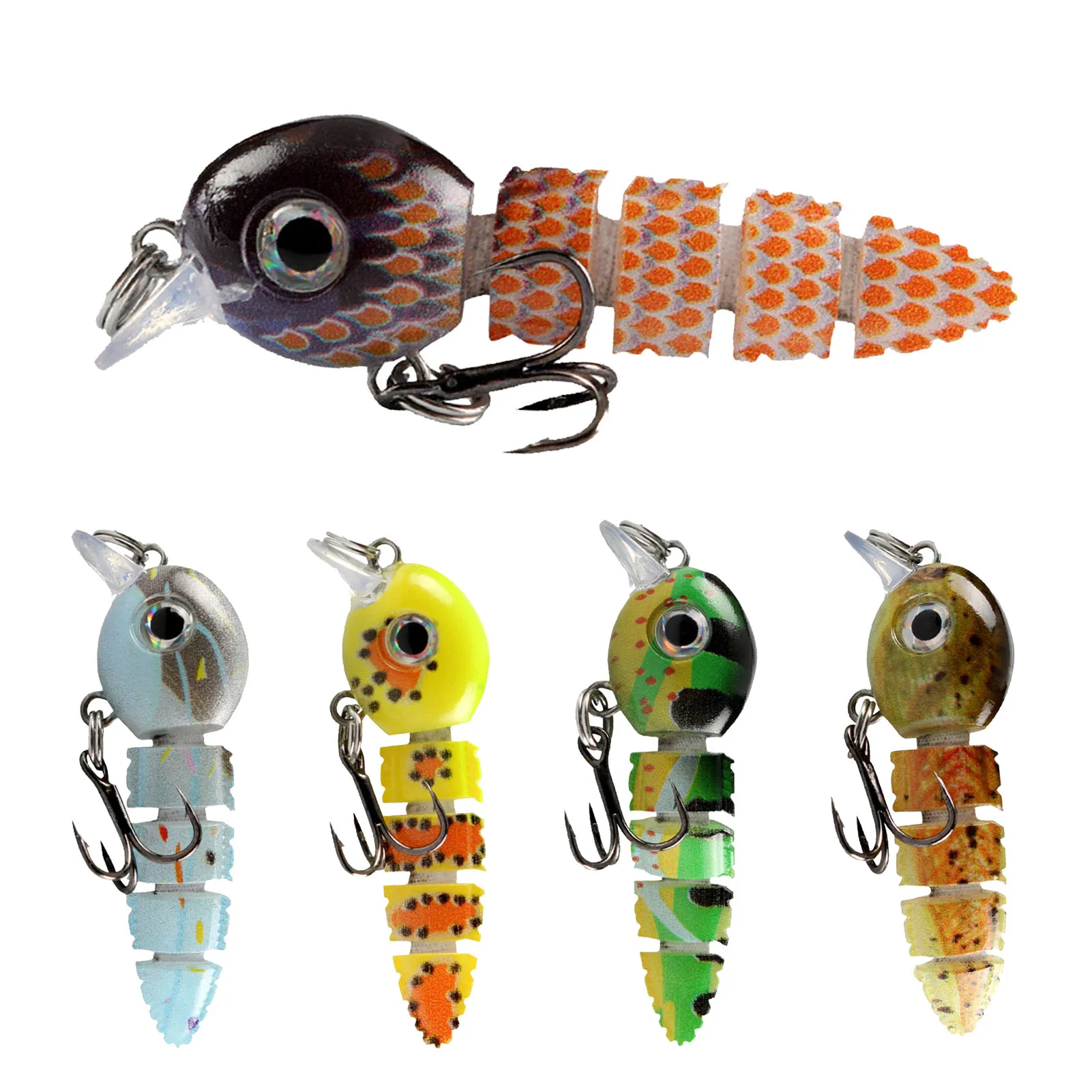4 Leurres Souples Blaze Swimbait - Image Naturelle Pour Perche - Multicolore